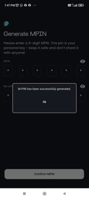 Step 4 - MPIN Setup