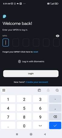 Kosh app Login