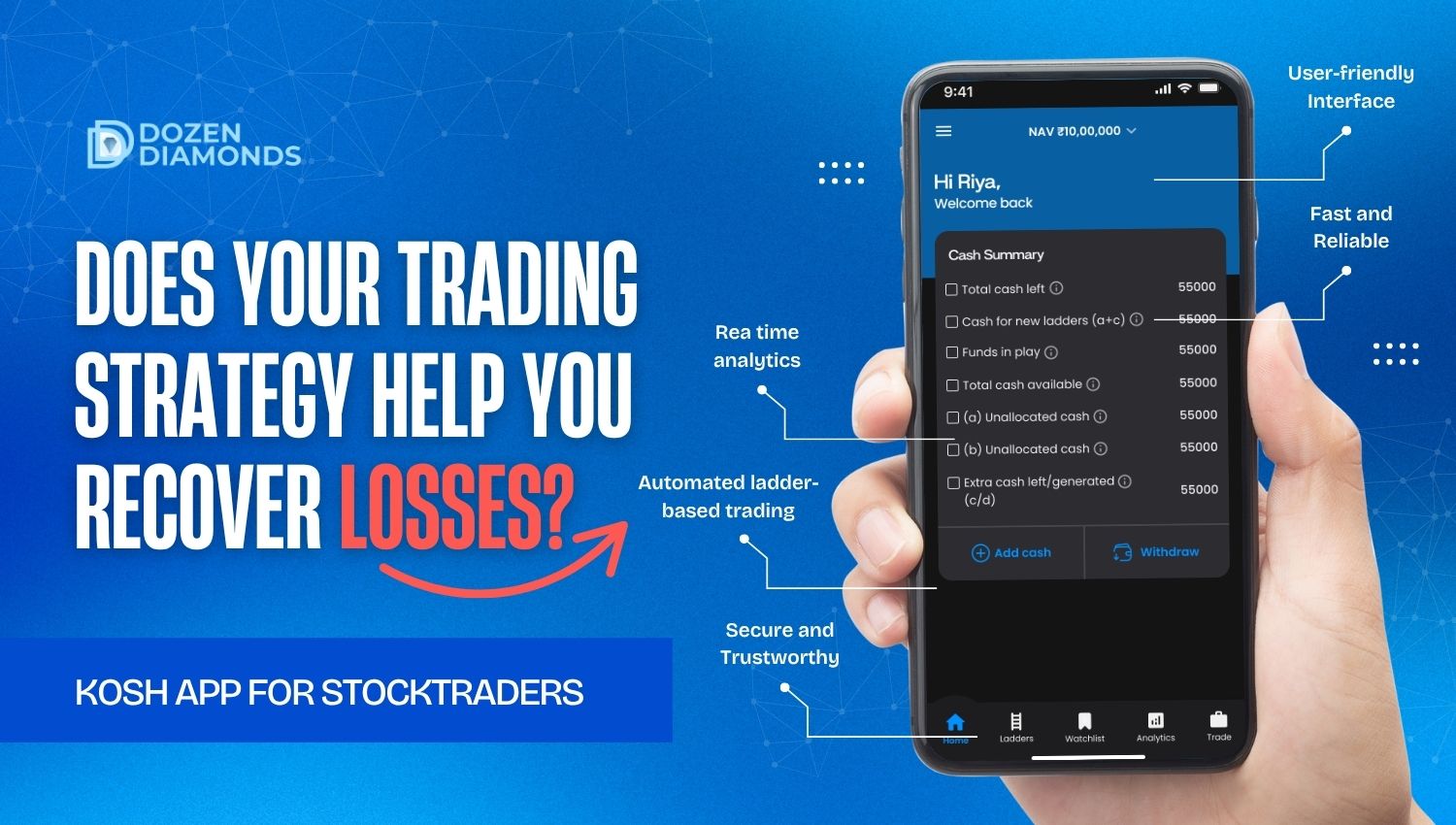 Kosh app for stocktraders